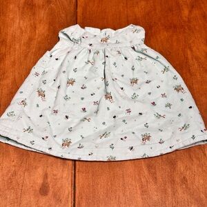 Janie and Jack Deer Floral Print Dress - Sz 3-6 Months